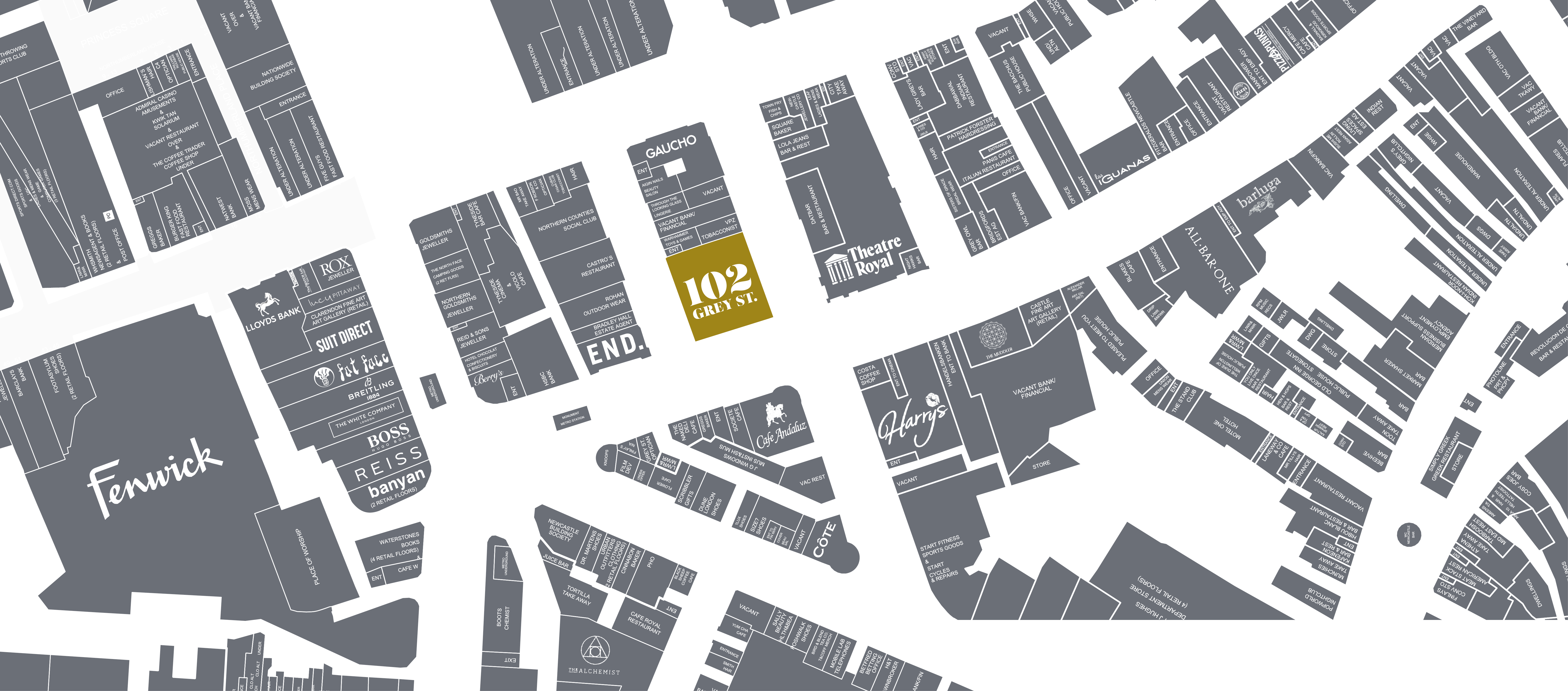 Map of 102 Grey Street
